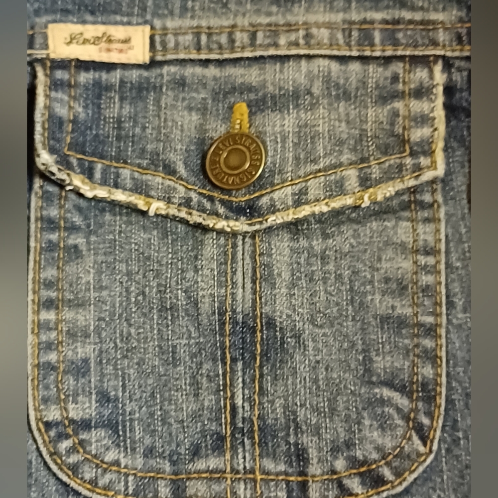 Levi Strauss Signature Ladies Button Front Jean Jacket-Name Detailing, SP - Picture 6 of 12